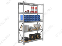 Стеллаж грузовой на зацепах 2500х1800х600 (5 ярусов)