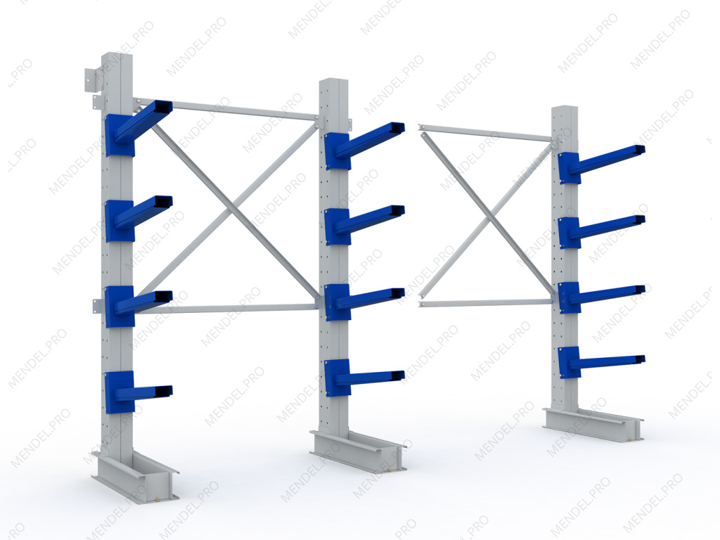 Стеллаж консольный односторонний СГ (4 консоли)
