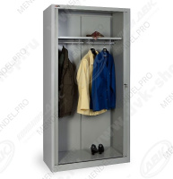 Гардеробный шкаф КД-144 (двери серые) разборный