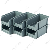 Пластиковый ящик Стелла-техник V-1-К6-серый