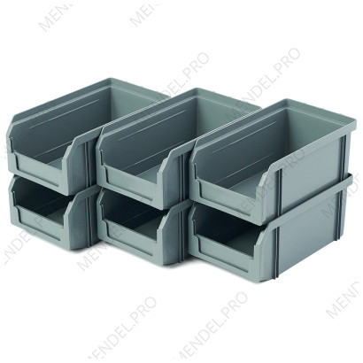 Пластиковый ящик Стелла-техник V-1-К6-серый
