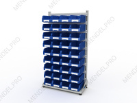 Стеллаж для пластиковых лотков S-BOX односторонний 1800x1000x450.03