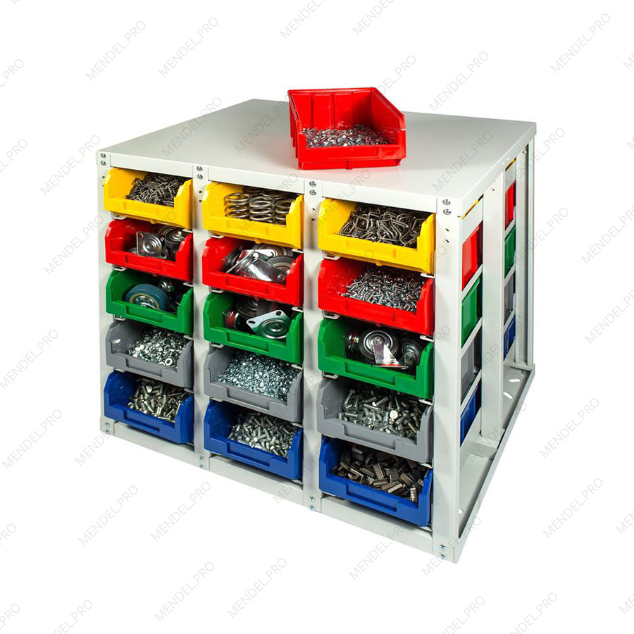 Стеллаж с направляющими мобильный, двусторонний, Стелла-техник V3-30-150-И