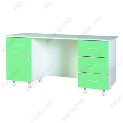 Стол медицинский для врача с двумя встроенными тумбами СКВ-2-"Айболит"