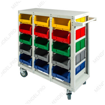 Стеллаж с направляющими мобильный, односторонний, Стелла-техник V3-15-125-И