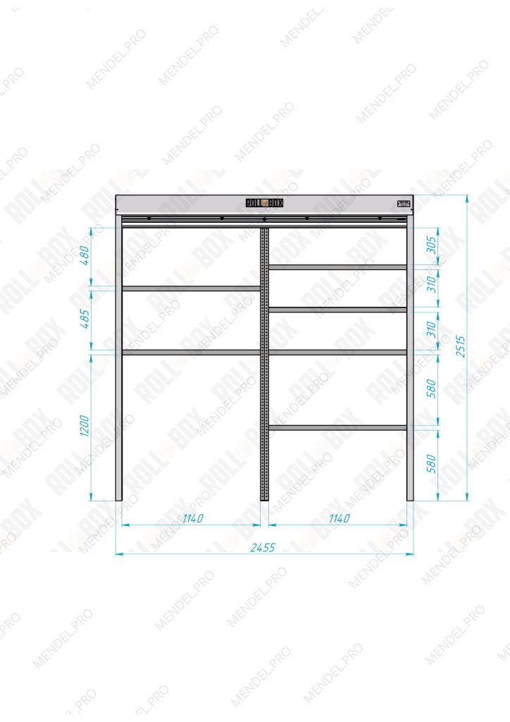 Роллетный шкаф ROLL-BOX SIMPLE Plus 24.06.24.V2-1