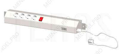 Панель электромонтажная 600 мм  (выключатель, розетки 4 шт.)
