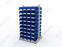 Стеллаж для пластиковых лотков S-BOX двухсторонний 1800x1000x800.03