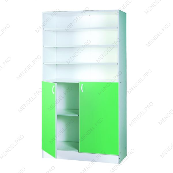 Шкаф медицинский двухсекционный двухдверный МКП 013 -"Айболит"