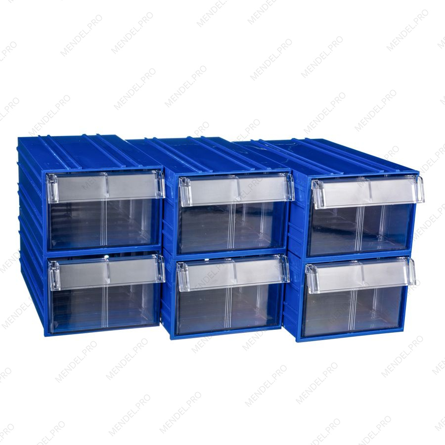Пластиковый короб Стелла-техник C-2-К6-синий-прозрачный