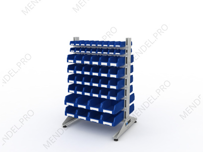 Стеллаж для пластиковых лотков S-BOX двухсторонний 1500x1000x800.06