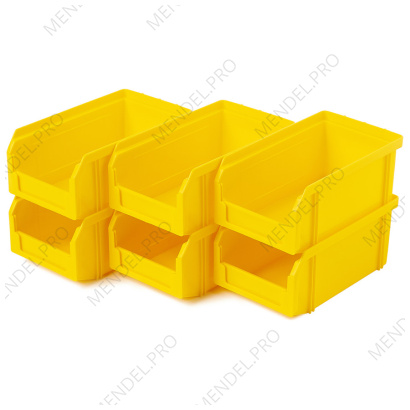Пластиковый ящик Стелла-техник V-1-К6-желтый