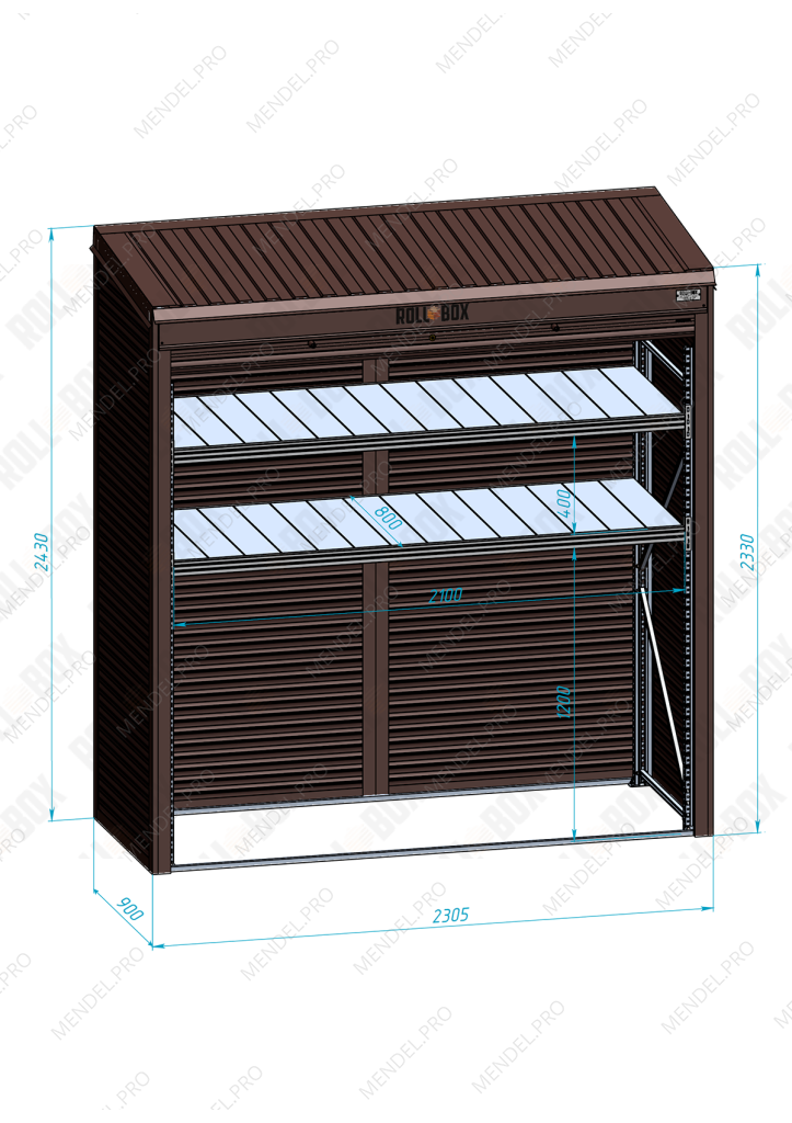Шкаф уличный ROLL‑BOX VILLAGE ROOF M-2