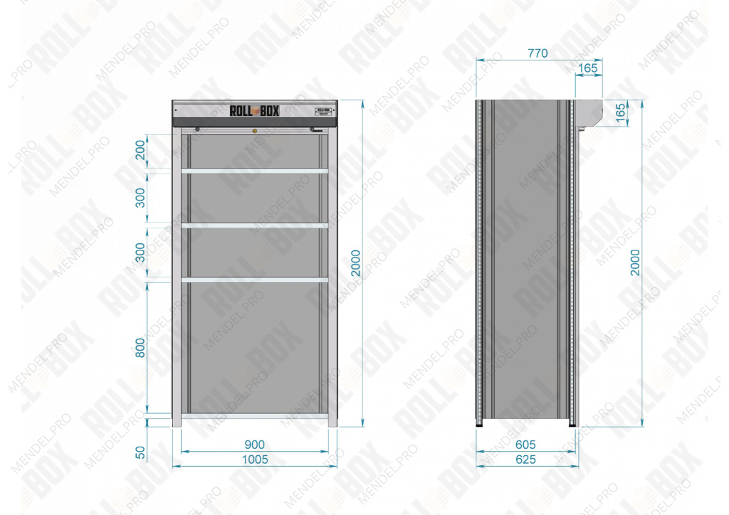 Роллетный шкаф ROLL-BOX SIMPLE 10.06.5.V1