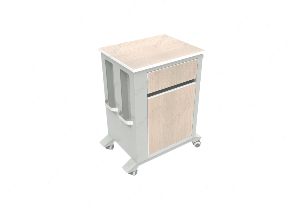 Тумба медицинская прикроватная ТМП-02.6-"Айболит", без столика, ЛДСП