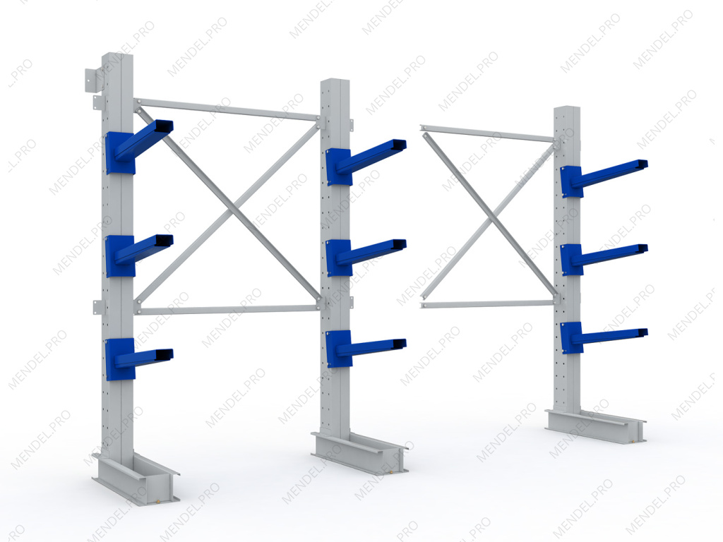 Стеллаж консольный односторонний СГ (3 консоли)