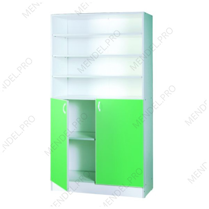 Шкаф медицинский двухсекционный двухдверный МКП 013 -"Айболит"