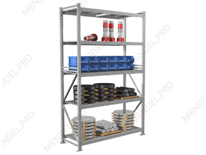 Стеллаж грузовой на зацепах 3000х1500х1000 (6 ярусов)