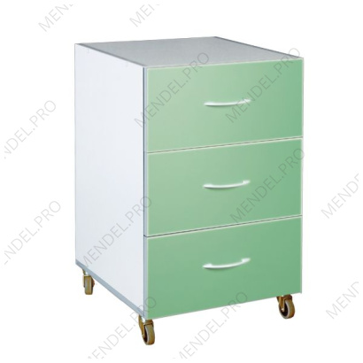 Тумба медицинская прикроватная ТМП-02.2-"Айболит" (на колесах)