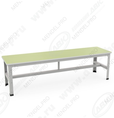 Скамейка 1500 Сиденье салатовое ДСП наб