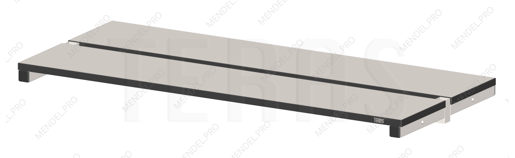 Полка для оборудования 2х(1500х300 мм)для серии DUAL