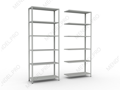 Стеллаж полочный на болтах 2550х1200х500 (6 полок)