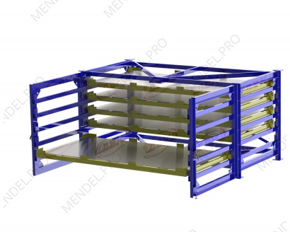 Стеллаж для хранения листового металла 3000х1500 (горизонтальный)
