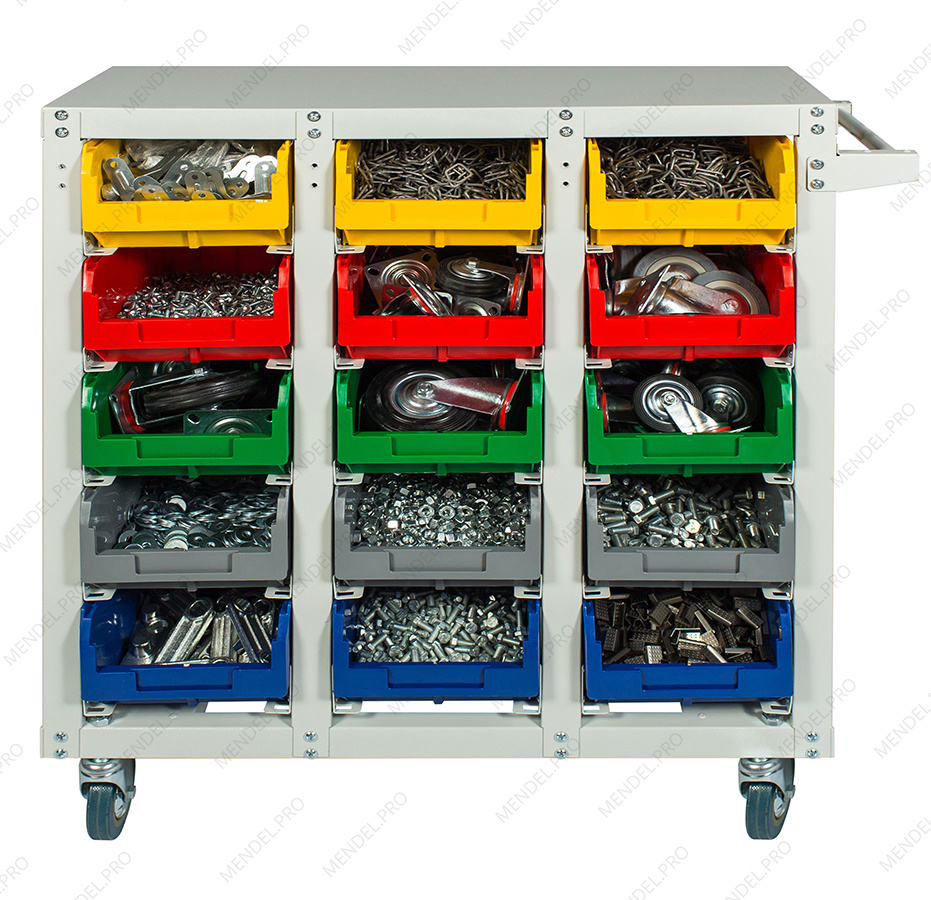 Стеллаж с направляющими мобильный, односторонний, Стелла-техник V3-15-125-И