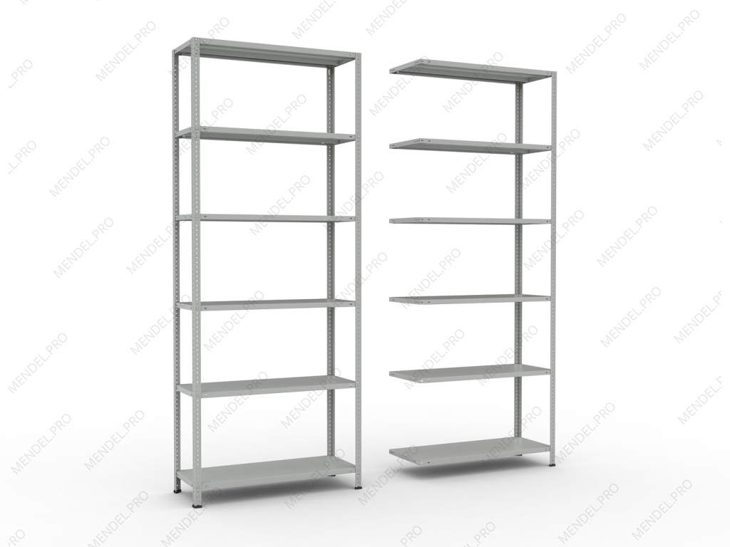 Стеллаж полочный на болтах 2550х1200х400 (6 полок)