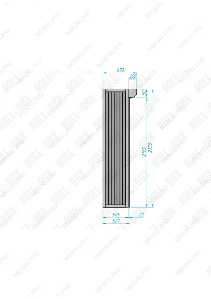 Роллетный шкаф ROLL-BOX SIMPLE Plus 24.05.23.V1-1