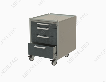 Подкатная тумба на 4 ящика 490х650х580 мм