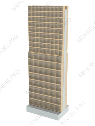 Стойка бежевая двусторонняя напольная Стелла-техник 406-09-08-00-B