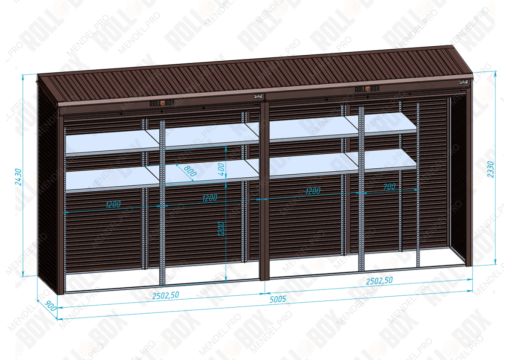 Шкаф уличный ROLL‑BOX VILLAGE ROOF XL-2.1
