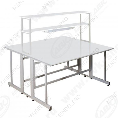 Стол островной ЛК-900 СО (900х1500х1550/850) (Керамика, Белый)