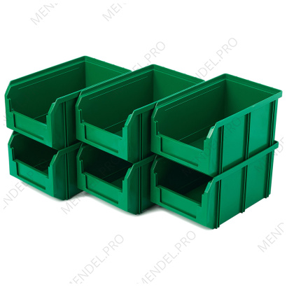 Пластиковый ящик Стелла-техник V-2-К6-зеленый