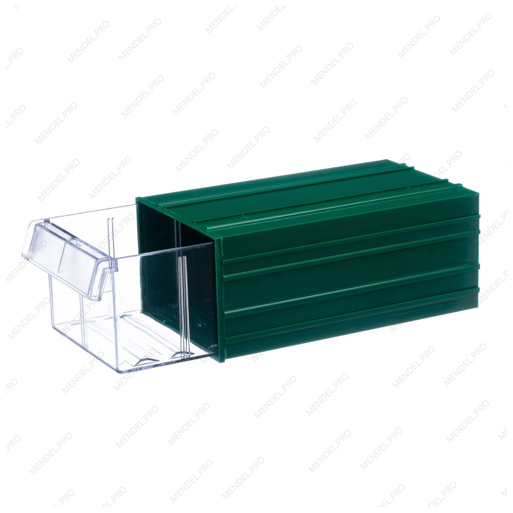 Пластиковый короб Стелла-техник С-2-зеленый-прозрачный