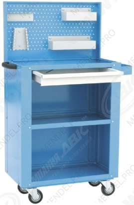 Тележка инстр 3 полки, ящик,экран(держатели,полки)