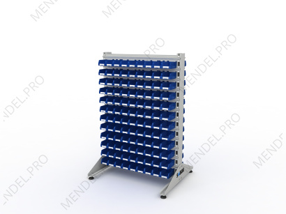 Стеллаж для пластиковых лотков S-BOX двухсторонний 1500x1000x800.01