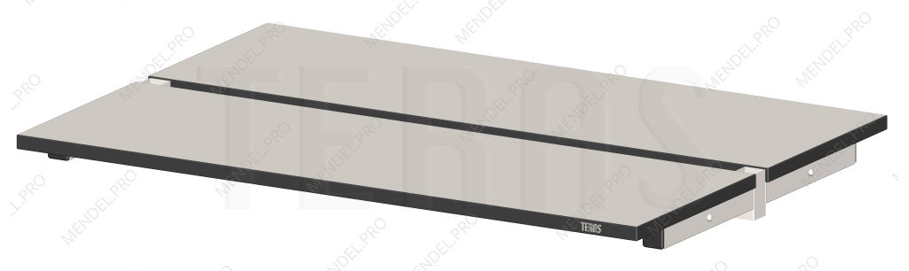 Полка для оборудования 2х(1200х400 мм)для серии DUAL 