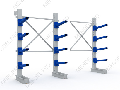 Стеллаж консольный односторонний СГ (4 консоли)