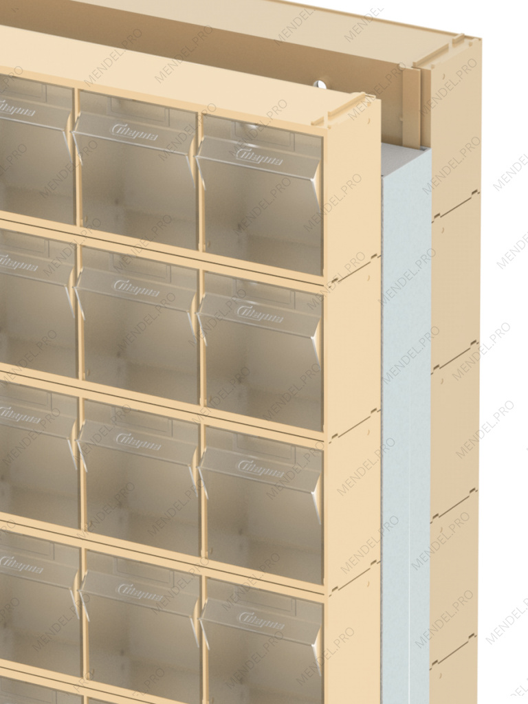 Стойка бежевая двусторонняя напольная Стелла-техник 406-00-10-03-B