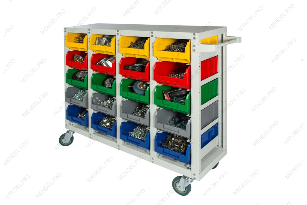 Стеллаж с направляющими мобильный, односторонний, Стелла-техник V3-20-125-И