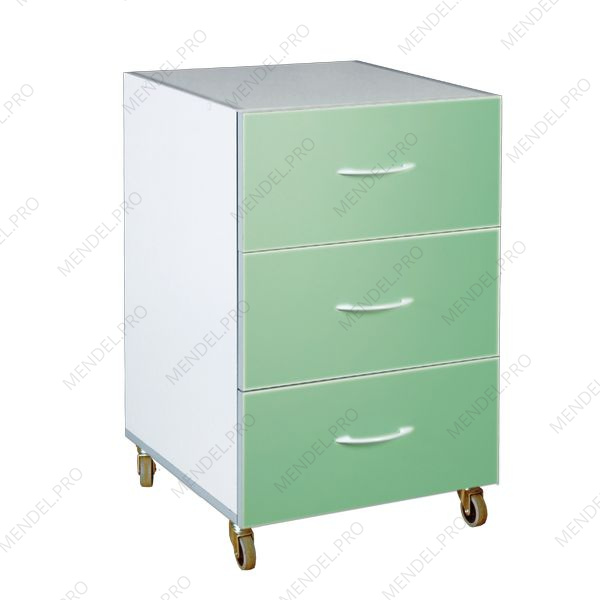 Тумба медицинская прикроватная ТМП-02.2-"Айболит" (на колесах)