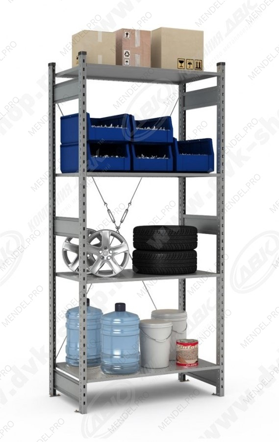 Стеллаж СТ-031 2500х1300х400 (4 яруса)