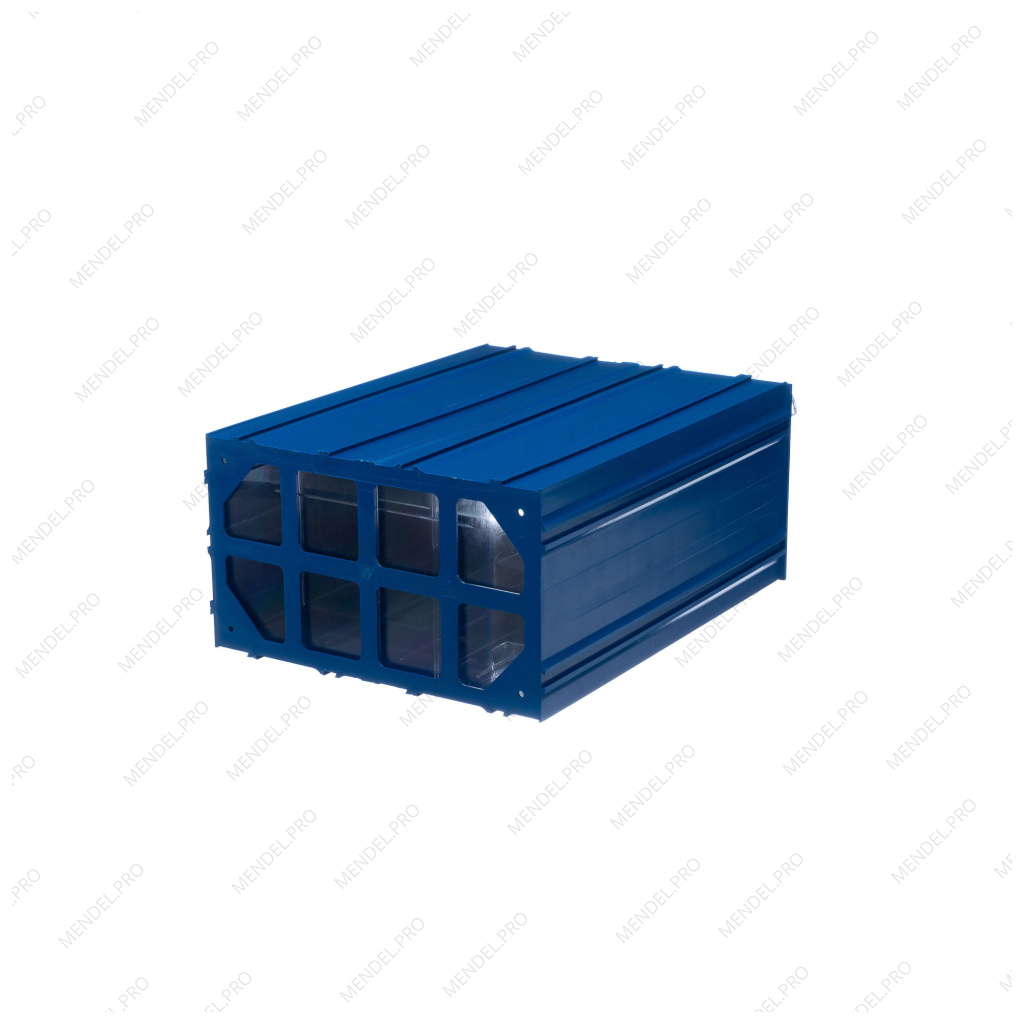 Пластиковый короб Стелла-техник С-510-синий-прозрачный