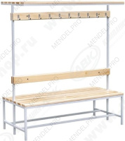 Скамья двухсторонняя с пол. д/гол убора 1500(Липа)