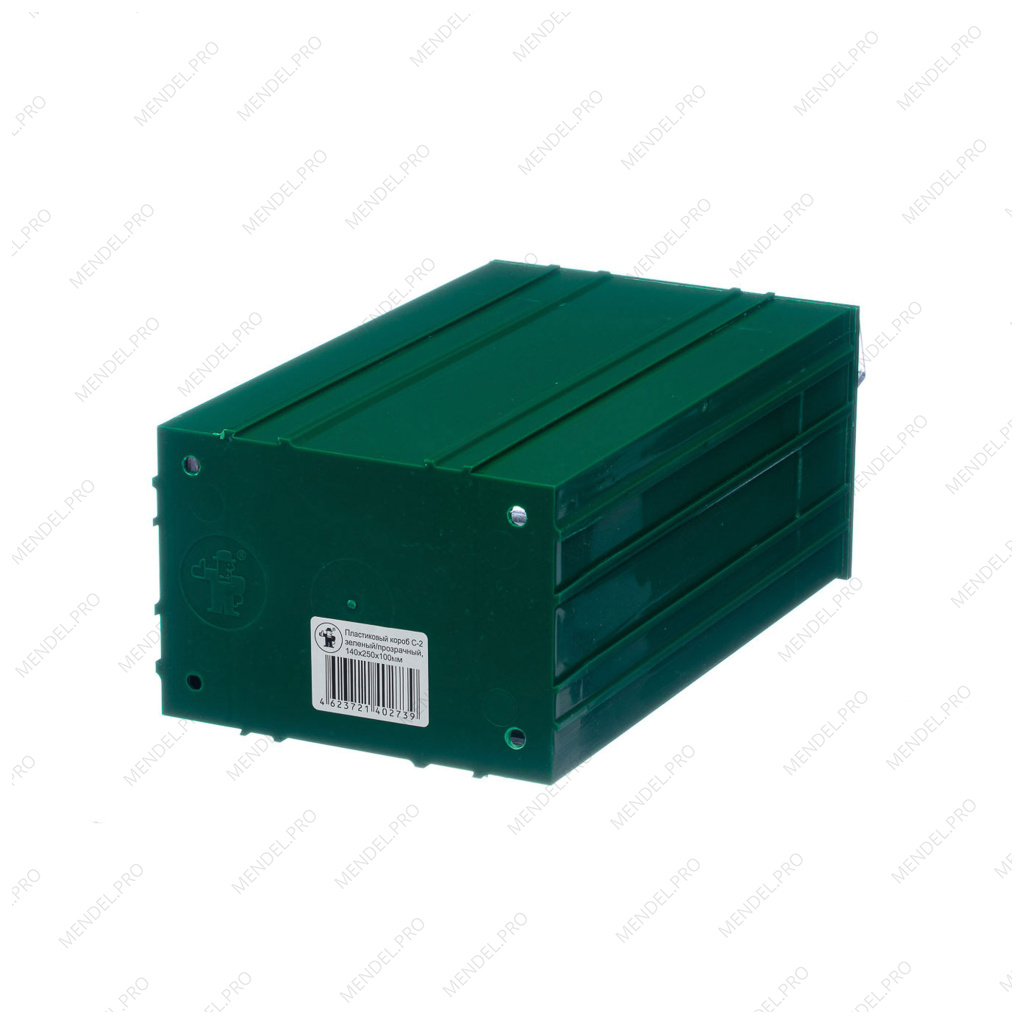 Пластиковый короб Стелла-техник С-2-зеленый-прозрачный