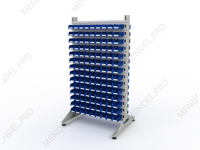 Стеллаж для пластиковых лотков S-BOX двухсторонний 1800x1000x800.01