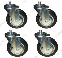 Комплект поворотных болтовых колес Ø125 мм