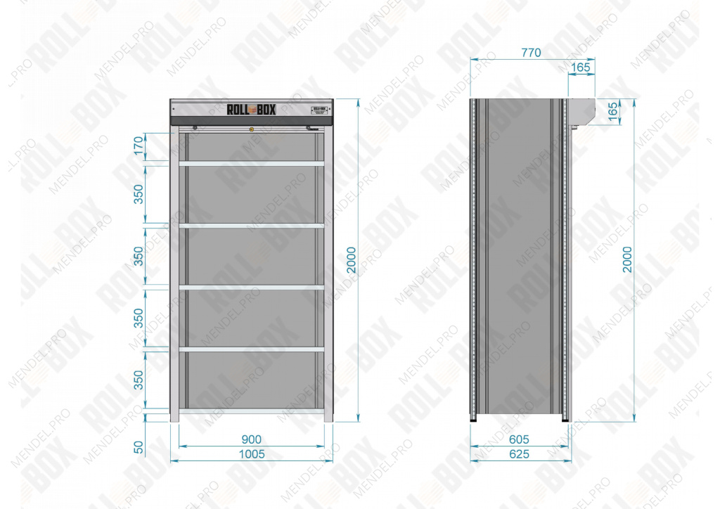 Шкаф роллетный ROLL-BOX SIMPLE 10.06.6.V1